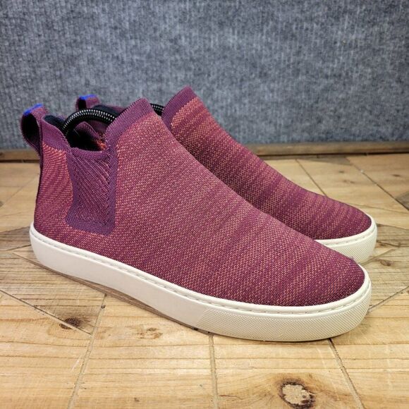 Rothy's Shoes Women 9 The Chelsea Boot Berry Lattice Retired Pull On Ankle - Picture 1 of 12